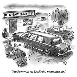 A Limo Is Parked At A Rundown by Frank Cotham